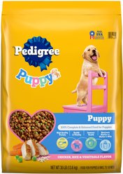 Pedigree Puppy Growth & Protection Chicken & Vegetable Flavor Dry Dog Food, 30-lb bag