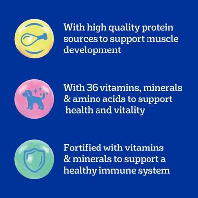 Show full view: Pedigree Puppy Growth & Protection Chicken & Vegetable Flavor Dry Dog Food, 30-lb bag slide 9 of 12