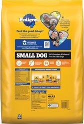 Pedigree Small Dog Complete Nutrition Roasted Chicken, Rice & Vegetable Flavor Small Breed Adult Dry Dog Food, 14-lb bag, bundle of 3 slide 2 of 9