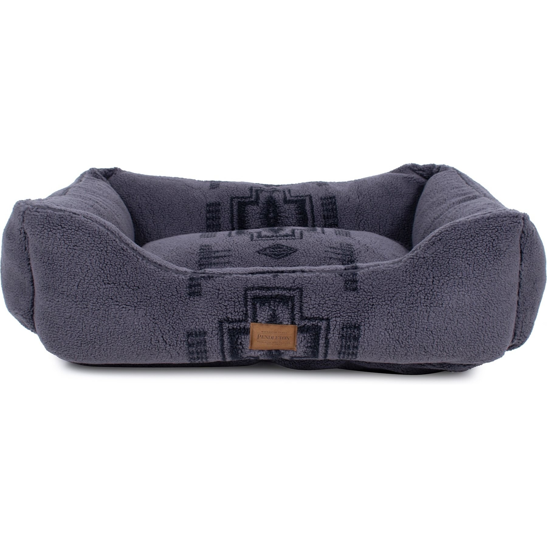 Pendleton Pendleton Harding Tonal Berber Kuddler Dog Bed, Gray, Large: 36 x 27 x 10-in