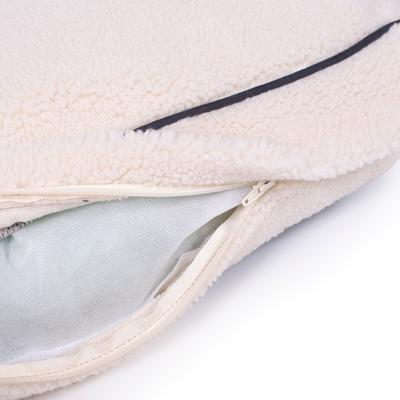 Show full view: Pendleton Harding Tonal Berber Pet Napper Dog Bed, Natural, Small slide 6 of 10