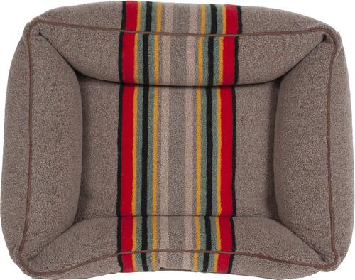 Show full view: Pendleton Vintage Camp Kuddler Bolster Dog Bed with Removable Cover, Umber, Large slide 5 of 8