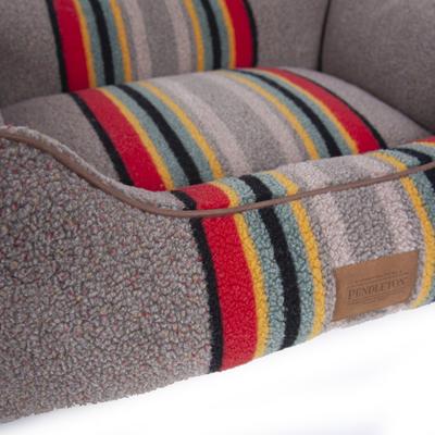 Show full view: Pendleton Vintage Camp Kuddler Bolster Dog Bed with Removable Cover, Umber, Large slide 6 of 8