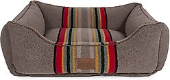 Pendleton Vintage Camp Kuddler Bolster Dog Bed with Removable Cover, Umber, Medium
