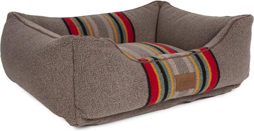 Show full view: Pendleton Vintage Camp Kuddler Bolster Dog Bed with Removable Cover, Umber, Medium slide 3 of 7