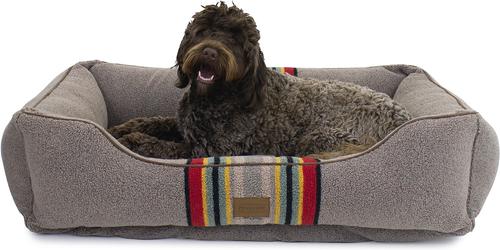 Show full view: Pendleton Vintage Camp Kuddler Bolster Dog Bed with Removable Cover, Umber, X-Large slide 1 of 8