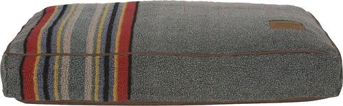Show full view: Pendleton Yakima Camp Pillow Dog Bed with Removable Cover, Heather Green, Small slide 4 of 7