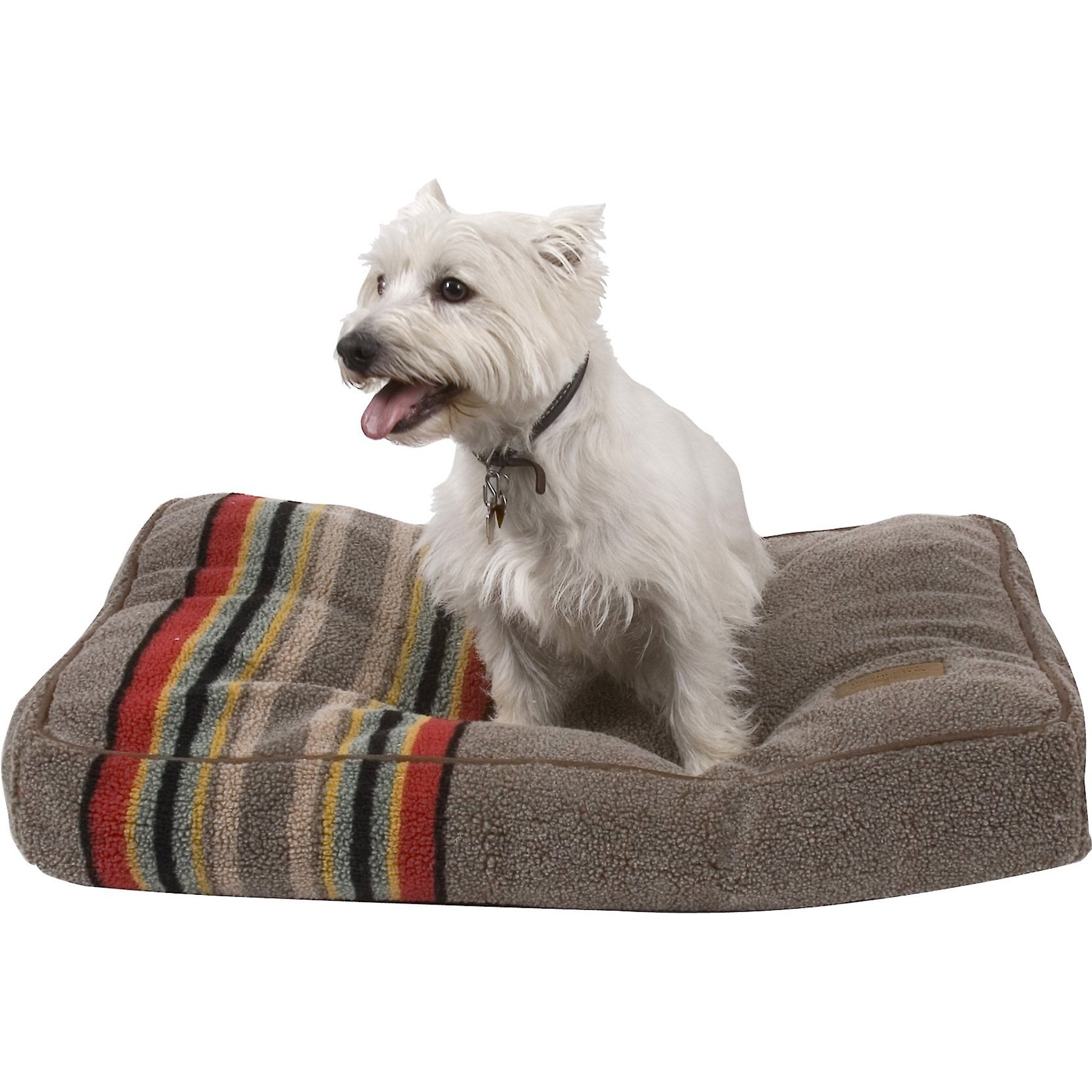 Pendleton Yakima Camp Pillow Dog Bed with Removable Cover, Umber, Small: 28 x 20 x 4-in