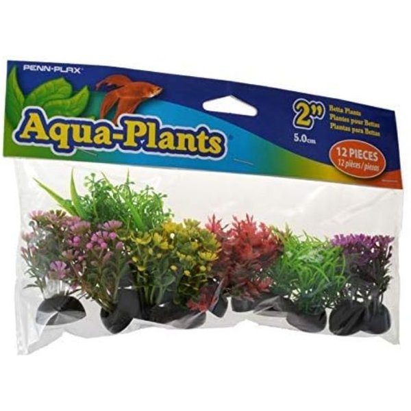 Penn-Plax 2-in Natural Betta Fish Plant, Multicolor, 12 count