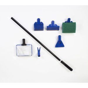 Penn-Plax 5-in-1 Cleaner Kit for Glass Plastic or Acrylic Aquarium Fish Tank, Extra Long, 19-in