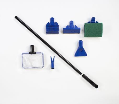 Show full view: Penn-Plax 5-in-1 Cleaner Kit for Glass Plastic or Acrylic Aquarium Fish Tank, Extra Long, 19-in slide 3 of 3