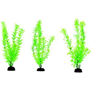 Penn-Plax 8-in Plastic Fish Plant, Green, 6 count
