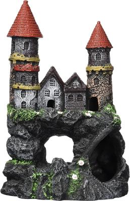 Show full view: Penn-Plax Age-of-Magic Enchanted Castle Aquarium Decoration Fish Ornament, Medium slide 3 of 10