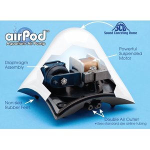Penn-Plax Air-Pod Aquarium Air Pump, 10-gal