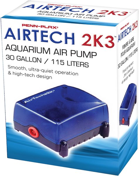 Penn-Plax Air-Tech 2K3 Aquarium Air Pump, 30-gal