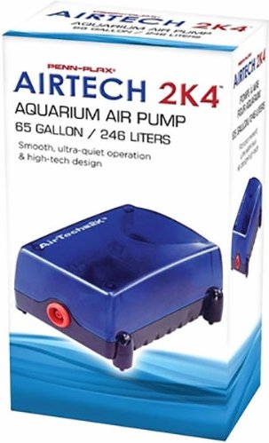 Penn-Plax Air-Tech 2K4 Aquarium Air Pump, 65-gal