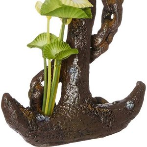 Penn-Plax Anchor & Plant Aquarium Ornament, Medium