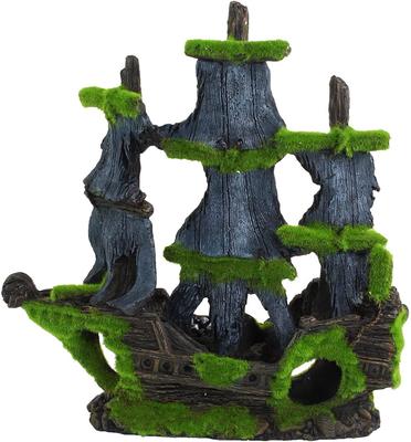Show full view: Penn-Plax Aqua-Flora 3-Piece Bundle Nautical & Pirate Themed Fish Ornament, Multicolor slide 4 of 5