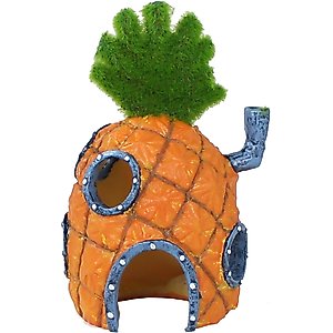 Penn-Plax Aqua-Flora SpongeBob SquarePants Pineapple House Aquarium Ornament