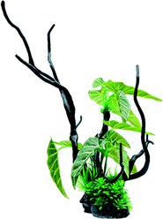 Penn-Plax Aqua-Plant 15-in Driftwood Fish Plant, Green