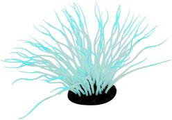 Penn-Plax Aqua-Plants Artificial Soft Silicone Sea Anemone Fish Plant, Blue