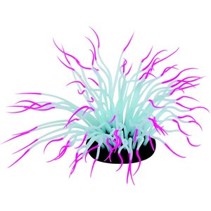 Penn-Plax Aqua-Plants Artificial Soft Silicone Sea Anemone Fish Plant, Pink