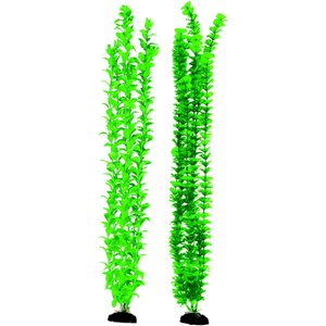 Penn-Plax Aqua-Plants Plastic Aquarium 2 Piece Fish Plant, Green, 24-in height