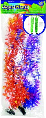Show full view: Penn-Plax Aqua-Plants Plastic Aquarium 2 Piece Fish Plant, Multicolor, 24-in height slide 4 of 4