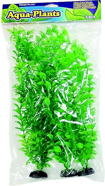 Show full view: Penn-Plax Aqua-Plants Plastic Aquarium 3 Piece Fish Plant, Green, 16-in height slide 5 of 10