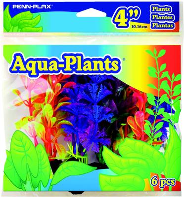 Show full view: Penn-Plax Aqua-Plants Plastic Aquarium 6 Piece Fish Plant, Multicolor, 4-in height slide 5 of 6