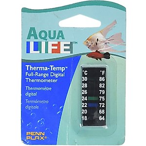 Penn-Plax AquaLIFE Therma-Temp Digital Aquarium Thermometer, 2-in