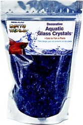 Penn-Plax Aquatic Glass Crystal Sand Fish Ornament, Blue