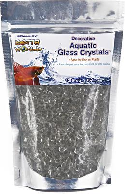 Show full view: Penn-Plax Aquatic Glass Crystal Sand Fish Ornament, White slide 2 of 3