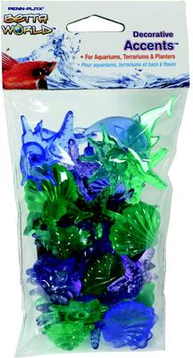 Show full view: Penn-Plax Betta World Assorted Accents Fish Ornament, Multicolor slide 1 of 1