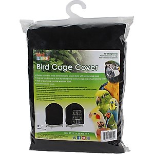 Penn-Plax Bird Cage Cover, Black, Large