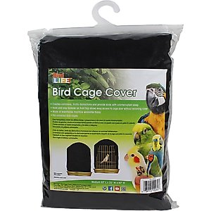 Penn-Plax Bird Cage Cover, Black, Medium