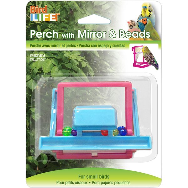 Bird Life Bird Perch Mirror & Cup