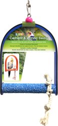 Penn-Plax Bird Life Cement & Acrylic Bird Swing, Medium