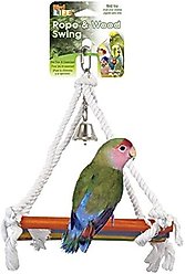 Penn-Plax Bird Life Rope & Wood Swing Bird Toy slide 2 of 4