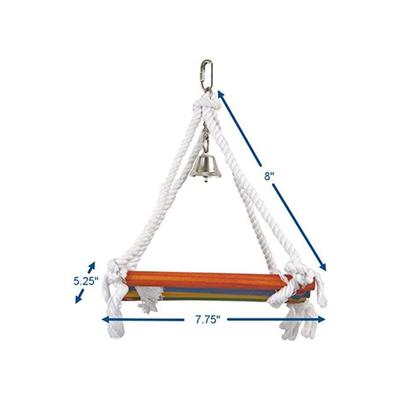 Show full view: Penn-Plax Bird Life Rope & Wood Swing Bird Toy slide 3 of 4