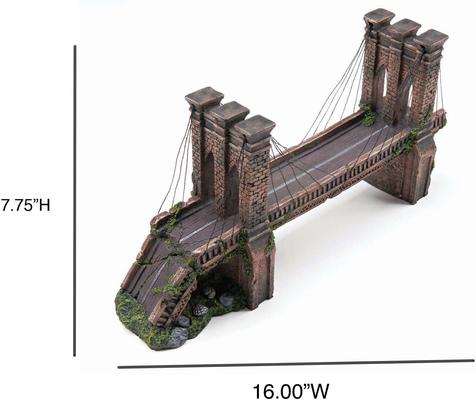 Show full view: Penn-Plax Brooklyn Bridge Aquarium Decor slide 2 of 10