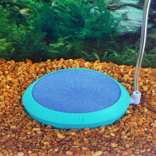 Penn-Plax Bubble Disk Fish Aerator, Small, Blue/Green