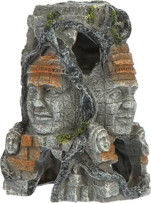 Show full view: Penn-Plax Cambodian Rock Faces Fish Ornament, Grey slide 3 of 6