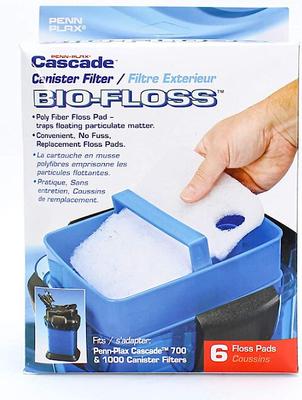 Show full view: Penn-Plax Cascade Aquarium Bio-Floss Pads 700 & 1000 Filter, 6 count, Medium slide 1 of 6