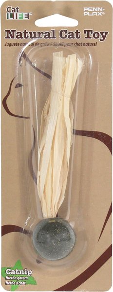 Penn-Plax Cat Life Compressed Birdie with Corn Husks Cat Toy with Catnip, Brown
