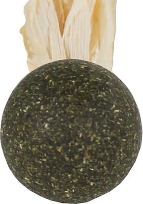 Show full view: Penn-Plax Cat Life Compressed Birdie with Corn Husks Cat Toy with Catnip, Brown slide 3 of 4