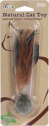 Penn-Plax Cat Life Compressed Birdie with Peacock Feathers Cat Toy with Catnip, Brown slide 2 of 4