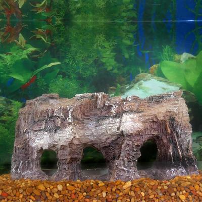 Show full view: Penn-Plax Deco Cliff Fish Ornament, Medium, Brown slide 6 of 10