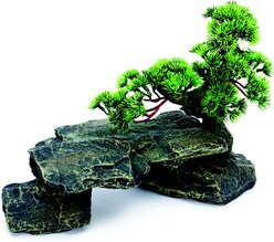 Penn-Plax Deco-Replicas Bonsai Tree on Rocks Fish Ornament