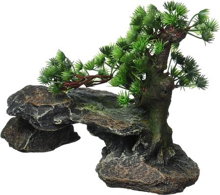 Show full view: Penn-Plax Deco-Replicas Bonsai Tree on Rocks Fish Ornament slide 4 of 4